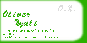 oliver nyuli business card